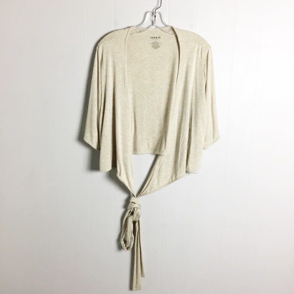 Torrid Workout Gym Wrap Around Top Plus Size 4X Tan